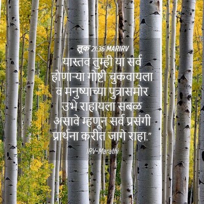 Picture 04 - लूक 21:36 MARIRV - यास्तव तुम्ही या - Bible Verse Picture