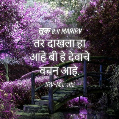 Picture 04 - लूक 8:11 MARIRV - तर दाखला हा आहे बी - Bible Verse Picture