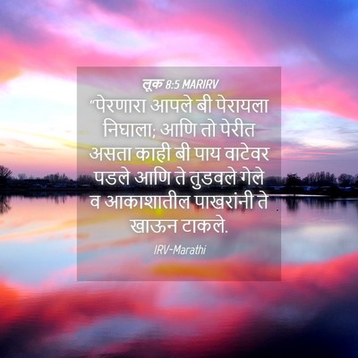 Picture 04 - लूक 8:5 MARIRV - “पेरणारा आपले बी - Bible Verse Picture