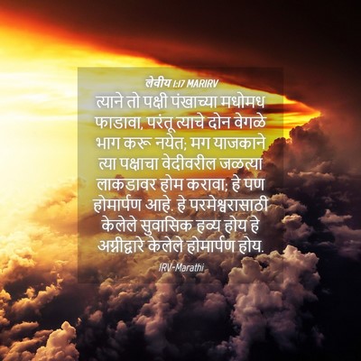Picture 04 - लेवीय 1:17 MARIRV - त्याने तो पक्षी - Bible Verse Picture