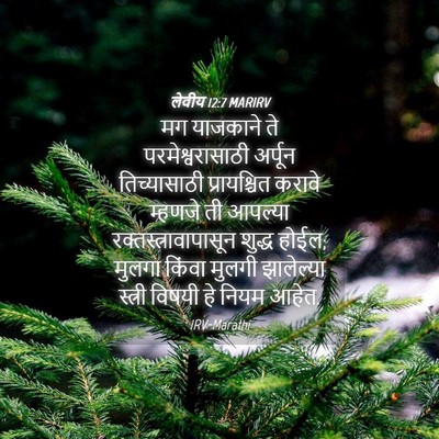 Picture 04 - लेवीय 12:7 MARIRV - मग याजकाने ते - Bible Verse Picture