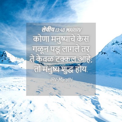 Picture 04 - लेवीय 13:40 MARIRV - कोणा मनुष्याचे - Bible Verse Picture