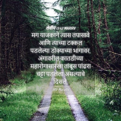 Picture 04 - लेवीय 13:43 MARIRV - मग याजकाने त्यास - Bible Verse Picture