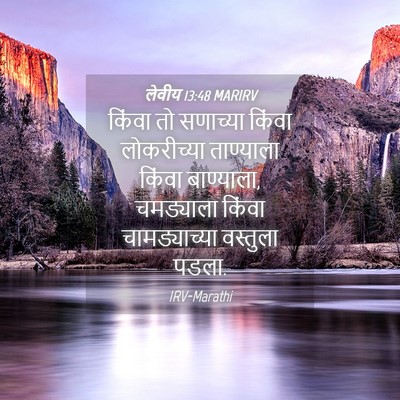 Picture 04 - लेवीय 13:48 MARIRV - किंवा तो सणाच्या - Bible Verse Picture