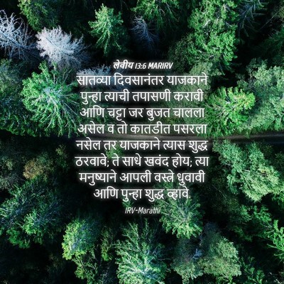 Picture 04 - लेवीय 13:6 MARIRV - सातव्या दिवसानंतर - Bible Verse Picture
