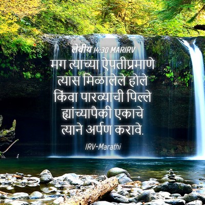 Picture 04 - लेवीय 14:30 MARIRV - मग त्याच्या - Bible Verse Picture