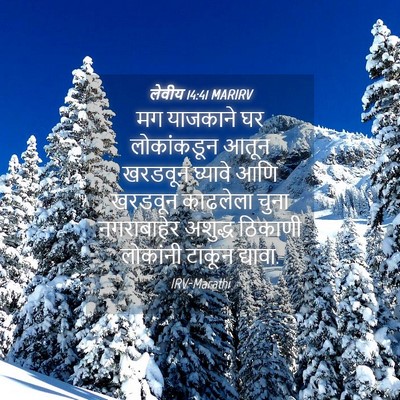 Picture 04 - लेवीय 14:41 MARIRV - मग याजकाने घर - Bible Verse Picture