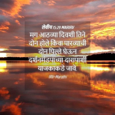 Picture 04 - लेवीय 15:29 MARIRV - मग आठव्या दिवशी - Bible Verse Picture