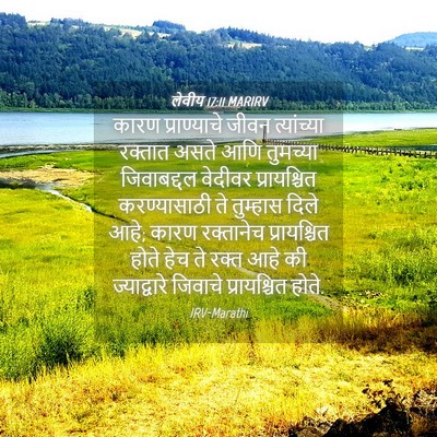 Picture 04 - लेवीय 17:11 MARIRV - कारण प्राण्याचे - Bible Verse Picture