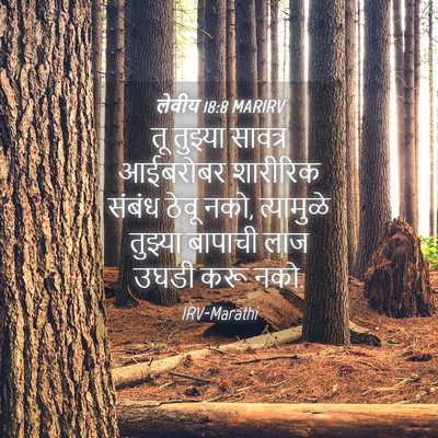 Picture 04 - लेवीय 18:8 MARIRV - तू तुझ्या सावत्र - Bible Verse Picture