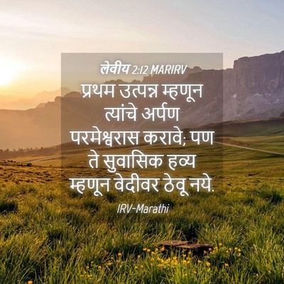Picture 04 - लेवीय 2:12 MARIRV - प्रथम उत्पन्न - Bible Verse Picture