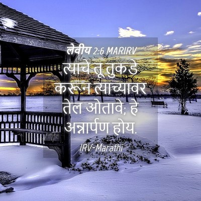 Picture 04 - लेवीय 2:6 MARIRV - त्याचे तू तुकडे - Bible Verse Picture