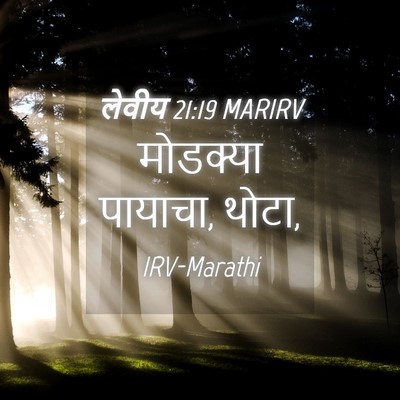 Picture 04 - लेवीय 21:19 MARIRV - मोडक्या पायाचा, - Bible Verse Picture
