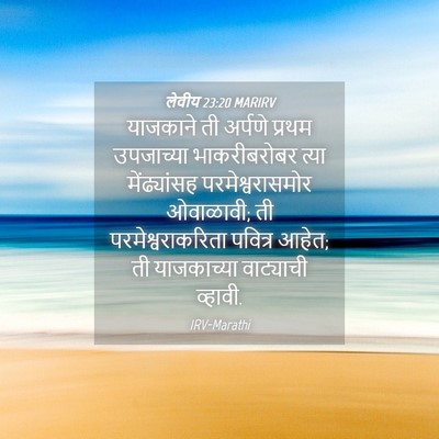 Picture 04 - लेवीय 23:20 MARIRV - याजकाने ती अर्पणे - Bible Verse Picture