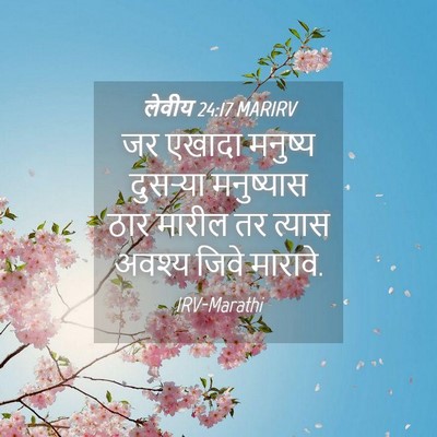 Picture 04 - लेवीय 24:17 MARIRV - जर एखादा मनुष्य - Bible Verse Picture