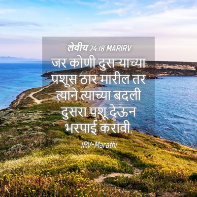 Picture 04 - लेवीय 24:18 MARIRV - जर कोणी - Bible Verse Picture