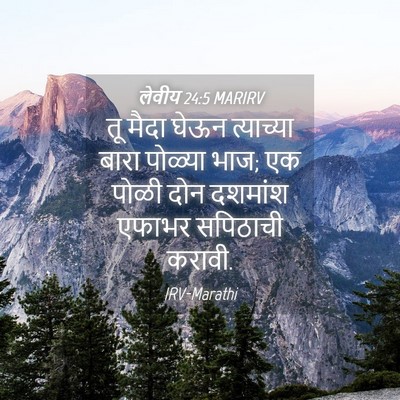 Picture 04 - लेवीय 24:5 MARIRV - तू मैदा घेऊन - Bible Verse Picture