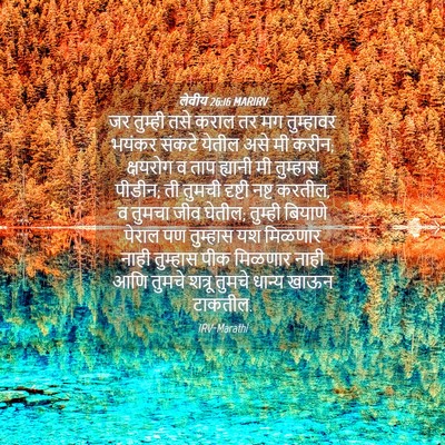 Picture 04 - लेवीय 26:16 MARIRV - जर तुम्ही तसे कराल - Bible Verse Picture