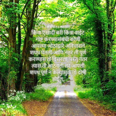 Picture 04 - लेवीय 5:4 MARIRV - किंवा एखादी बरी - Bible Verse Picture