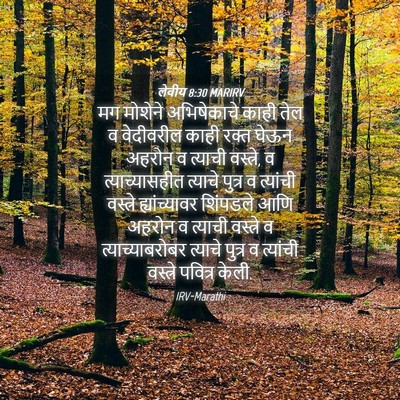 Picture 04 - लेवीय 8:30 MARIRV - मग मोशेने - Bible Verse Picture