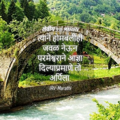 Picture 04 - लेवीय 9:16 MARIRV - त्याने होमबलीही - Bible Verse Picture