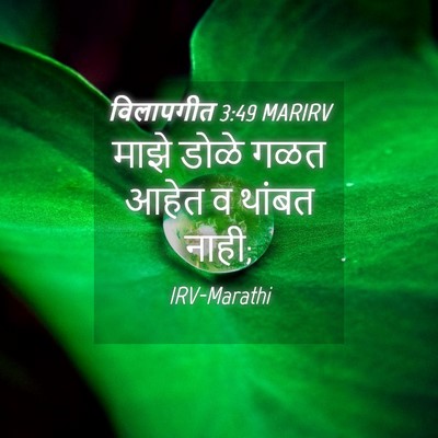 Picture 04 - विलापगीत 3:49 MARIRV - माझे डोळे गळत आहेत - Bible Verse Picture