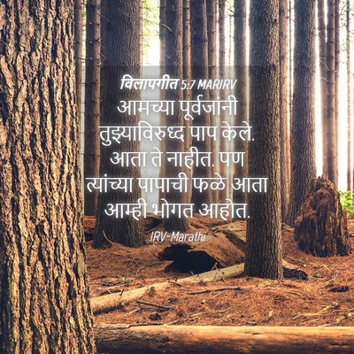 Picture 04 - विलापगीत 5:7 MARIRV - आमच्या पूर्वजांनी - Bible Verse Picture
