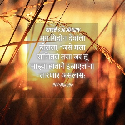 Picture 04 - शास्ते 6:36 MARIRV - मग गिदोन देवाला - Bible Verse Picture