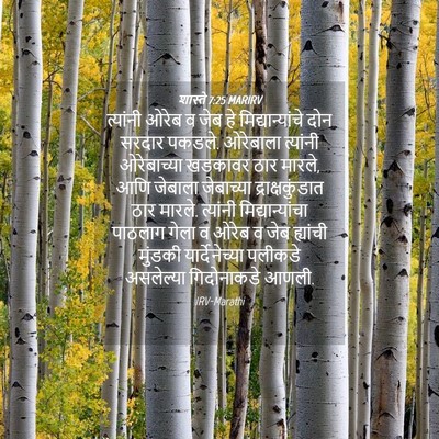 Picture 04 - शास्ते 7:25 MARIRV - त्यांनी ओरेब व जेब - Bible Verse Picture