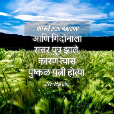 Picture 04 - शास्ते 8:30 MARIRV - आणि गिदोनाला - Bible Verse Picture