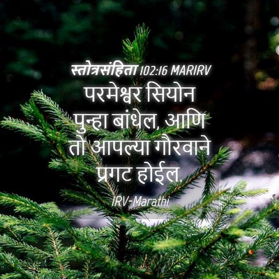 Picture 04 - स्तोत्रसंहिता 102:16 MARIRV - परमेश्वर सियोन - Bible Verse Picture