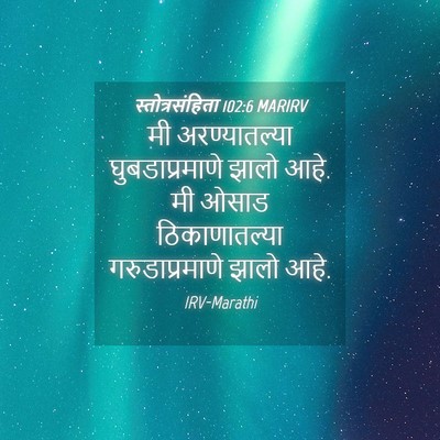Picture 04 - स्तोत्रसंहिता 102:6 MARIRV - मी अरण्यातल्या - Bible Verse Picture