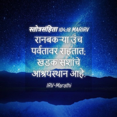 Picture 04 - स्तोत्रसंहिता 104:18 MARIRV - रानबकऱ्या उंच - Bible Verse Picture