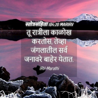 Picture 04 - स्तोत्रसंहिता 104:20 MARIRV - तू रात्रीला काळोख - Bible Verse Picture