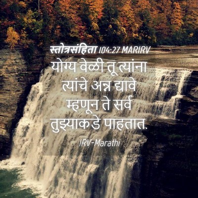 Picture 04 - स्तोत्रसंहिता 104:27 MARIRV - योग्य वेळी तू - Bible Verse Picture