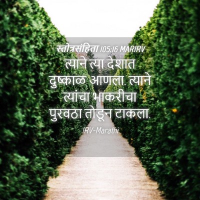 Picture 04 - स्तोत्रसंहिता 105:16 MARIRV - त्याने त्या देशात - Bible Verse Picture