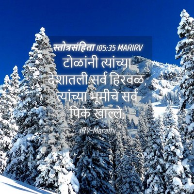 Picture 04 - स्तोत्रसंहिता 105:35 MARIRV - टोळांनी त्यांच्या - Bible Verse Picture