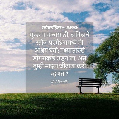 Picture 04 - स्तोत्रसंहिता 11:1 MARIRV - मुख्य गायकासाठी; - Bible Verse Picture