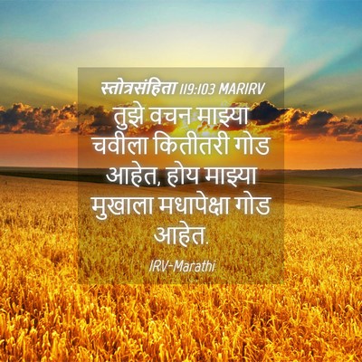 Picture 04 - स्तोत्रसंहिता 119:103 MARIRV - तुझे वचन माझ्या - Bible Verse Picture