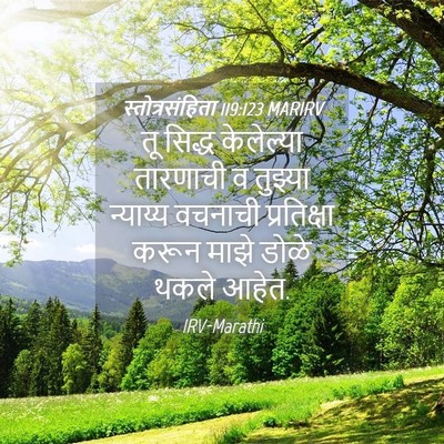 Picture 04 - स्तोत्रसंहिता 119:123 MARIRV - तू सिद्ध केलेल्या - Bible Verse Picture