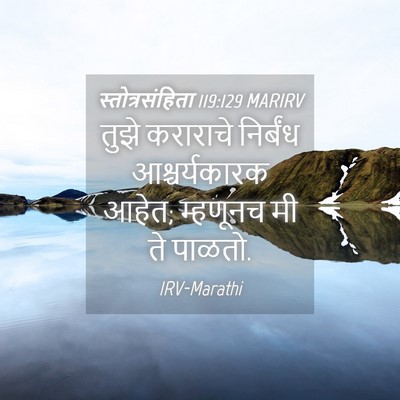 Picture 04 - स्तोत्रसंहिता 119:129 MARIRV - तुझे कराराचे - Bible Verse Picture