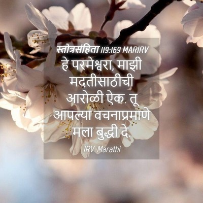 Picture 04 - स्तोत्रसंहिता 119:169 MARIRV - हे परमेश्वरा, माझी - Bible Verse Picture