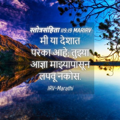 Picture 04 - स्तोत्रसंहिता 119:19 MARIRV - मी या देशात परका - Bible Verse Picture