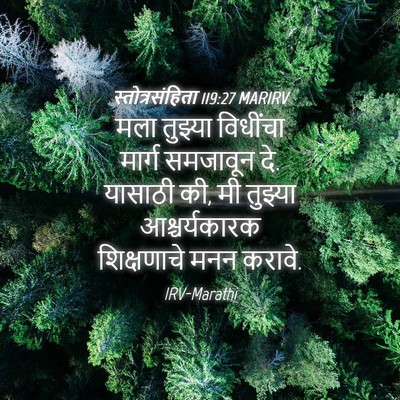 Picture 04 - स्तोत्रसंहिता 119:27 MARIRV - मला तुझ्या - Bible Verse Picture