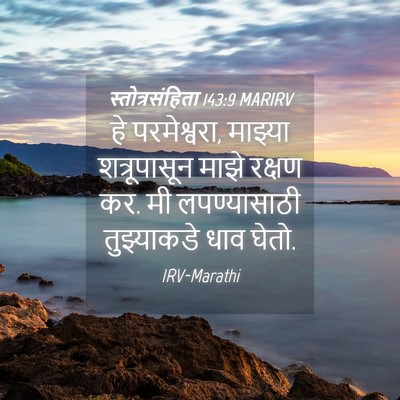 Picture 04 - स्तोत्रसंहिता 143:9 MARIRV - हे परमेश्वरा, - Bible Verse Picture