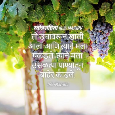 Picture 04 - स्तोत्रसंहिता 18:16 MARIRV - तो उंचावरून खाली - Bible Verse Picture
