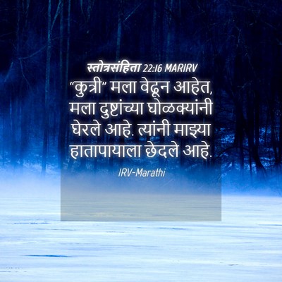Picture 04 - स्तोत्रसंहिता 22:16 MARIRV - “कुत्री” मला - Bible Verse Picture