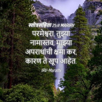 Picture 04 - स्तोत्रसंहिता 25:11 MARIRV - परमेश्वरा, तुझ्या - Bible Verse Picture
