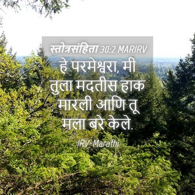 Picture 04 - स्तोत्रसंहिता 30:2 MARIRV - हे परमेश्वरा, मी - Bible Verse Picture