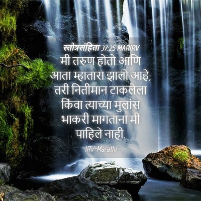 Picture 04 - स्तोत्रसंहिता 37:25 MARIRV - मी तरुण होतो आणि - Bible Verse Picture